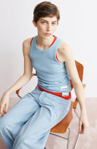 ARMEDANGELS Kanitaa top blue glow biologisch katoen voor dames | Sophie Stone