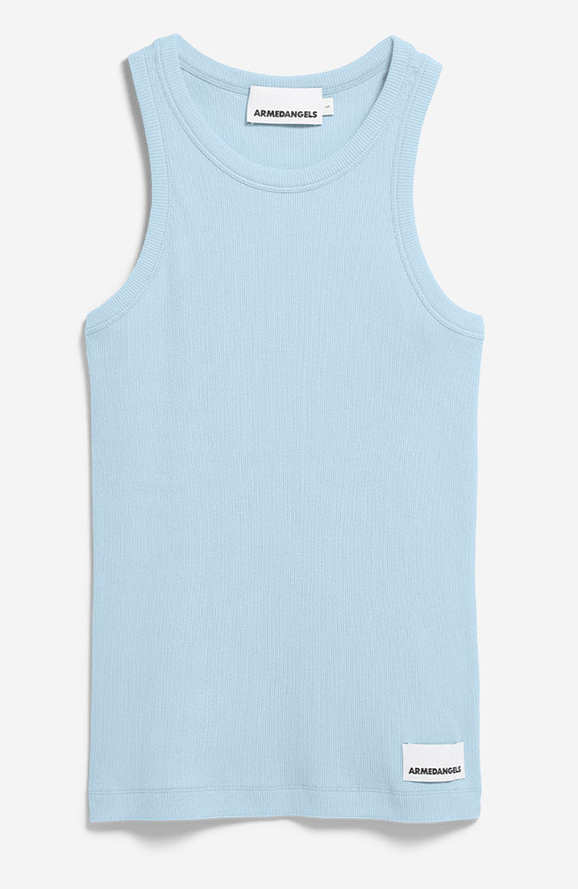 ARMEDANGELS Kanitaa top blauw biologisch katoen voor dames | Sophie Stone