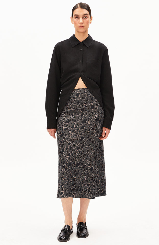 ARMEDANGELS Lenovaa skirt leo print black Ecovero women's | Sophie Stone