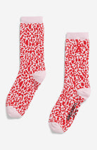 ARMEDANGELS leopard sokken pink mist bio katoen uniseks | Sophie Stone