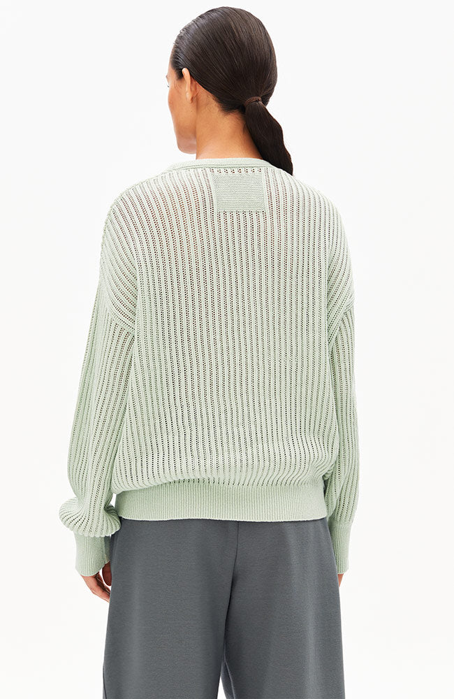 ARMEDANGELS Strickpullover aus Leinenmischung, grün, Bio-Baumwolle, Damen | Sophie Stone