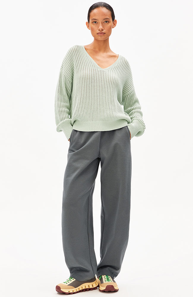 ARMEDANGELS Strickpullover aus Leinenmischung, schaumgrün, Damen | Sophie Stone