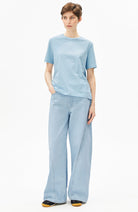 ARMEDANGELS Luaala t-shirt blue glow biologisch katoen vrouw | Sophie Stone