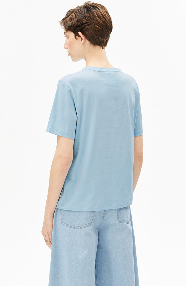 ARMEDANGELS Luaala t-shirt blue glow biologisch katoen vrouwen | Sophie Stone