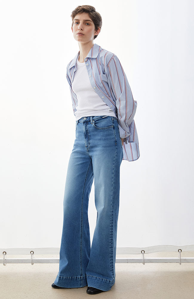  ARMEDANGELS Murliaa lighten wide leg jeans gerecycled katoen dames | Sophie Stone