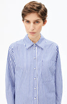 ARMEDANGELS Stripe blouse blauw dames van biologisch katoen dames | Sophie