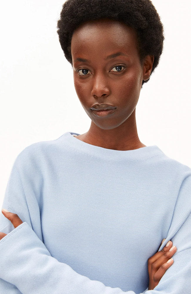 ARMEDANGELS Merinaa trui mistblue bio cotton dames | Sophie Stone