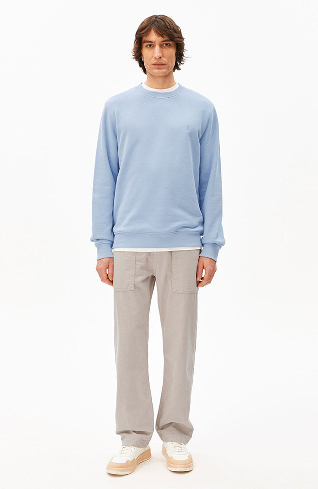 ARMEDANGELS Baaro Light Blue Organic Cotton T-Shirt for Men | Sophie Stone