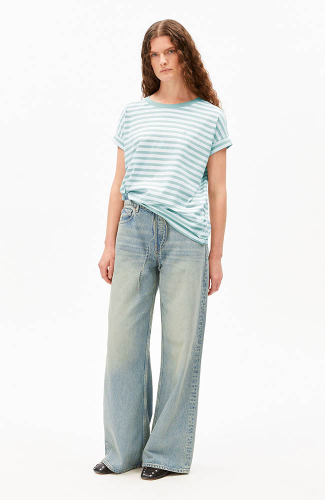 ARMEDANGELS Idaara Stripes T-Shirt, White Foam, Organic Cotton | Sophie Stone