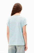 ARMEDANGELS Idaara Striped Shirt, White Foam, Organic Cotton, Women's | Sophie Stone