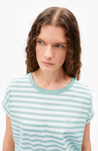 ARMEDANGELS Idaara Stripes T-Shirt, White Foam, Organic Cotton | Sophie Stone