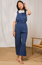 TWOTHIRDS Hornos Dungarees, Blue TENCEL Lyocell, for Women | Sophie Stone