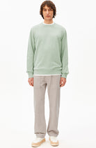 ARMEDANGELS Baaro Running Sweater in Mint, Made from Organic Cotton, Men's | Sophie Stone