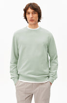 ARMEDANGELS Baaro Loop Sweater, Light Green, Organic Cotton, Men's | Sophie Stone