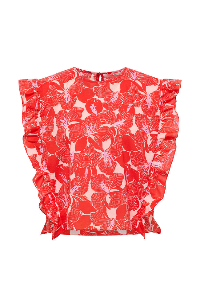 Lanius ruffled bloom blouse made from organic cotton for women | Sophie Stone
