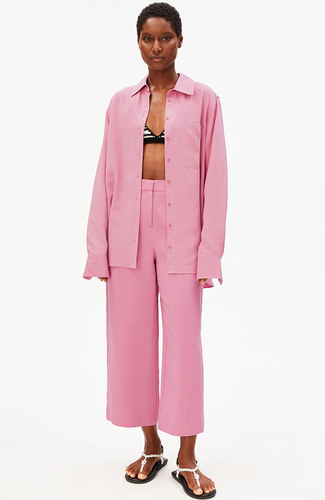 ARMEDANGELS Caarunus Hose aus gewaschenem Beeren-Leinen für Damen | Sophie Stone