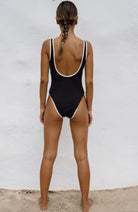 Underprotection CoraUP swimsuit black white from recycled polyester | Sophie Stone 