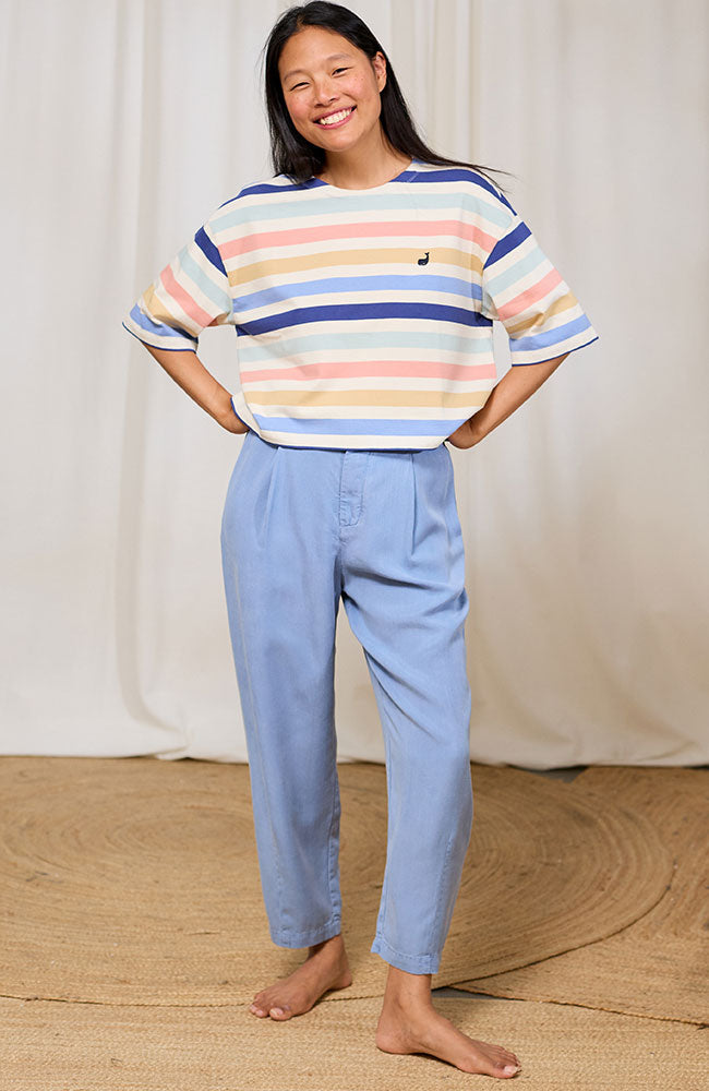 TWOTHIRDS Fingal cropped stripes made from organic cotton for women | Sophie Stone