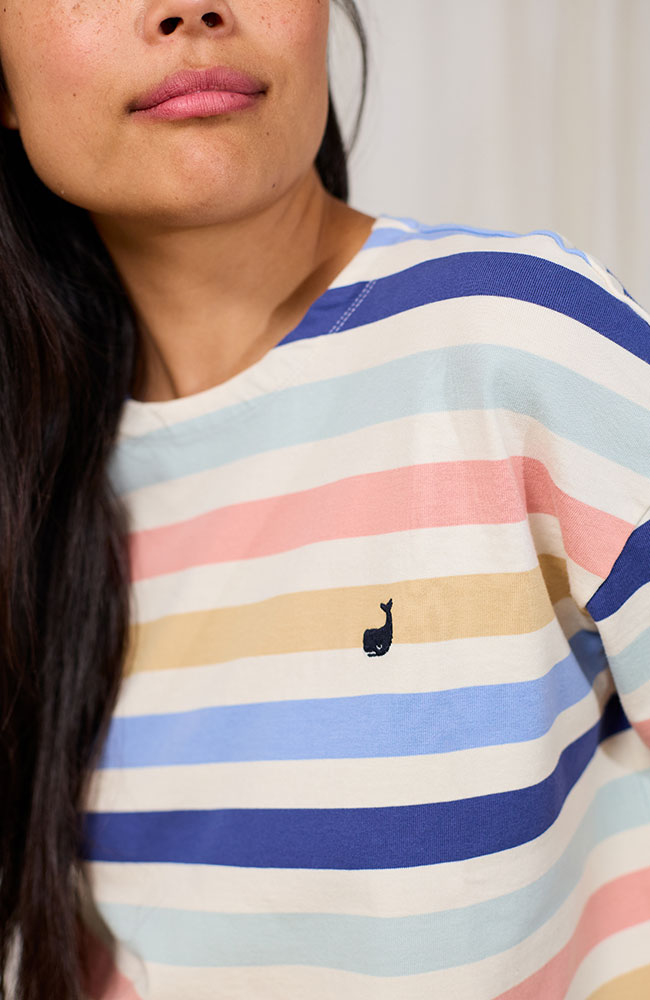 TWOTHIRDS Fingal cropped stripes made from organic cotton for women | Sophie Stone