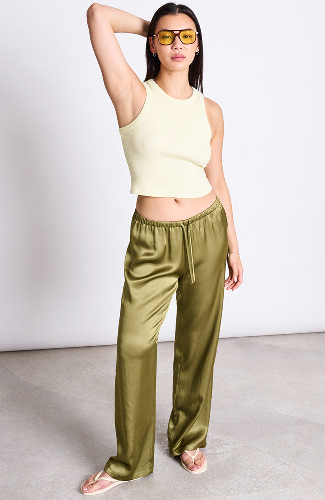 JAN N JUNE Fresh pants woody olive ladies | Sophie Stone