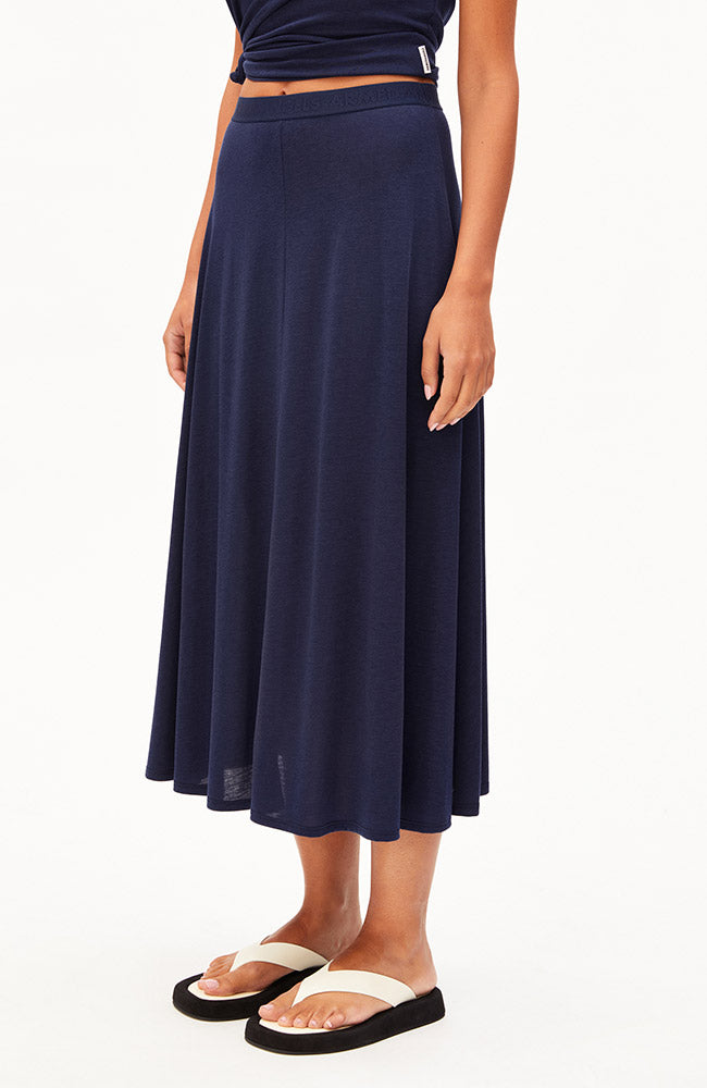 ARMEDANGELS Ileniaa Laraa Rock, marineblau getönt, aus Lyocell, Damen | Sophie Stone