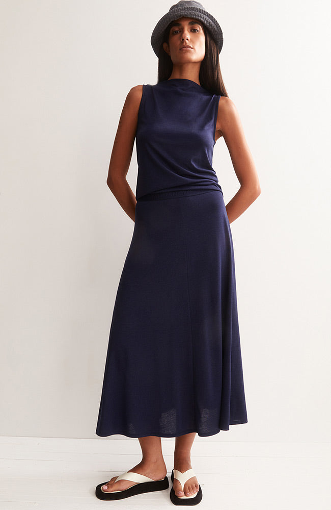 ARMEDANGELS Ileniaa Laraa Rock, dunkelblau, aus Lyocell TENCEL, für Damen | Sophie Stone