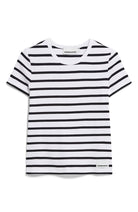 ARMEDANGELS Kardaa Stripes Shirt, White and Black, Organic Cotton, Women's | Sophie Stone
