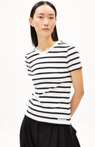 ARMEDANGELS Kardaa Stripes White and Black Organic Cotton Women's | Sophie Stone
