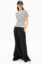 ARMEDANGELS Kardaa Stripes Top, White and Black, Organic Cotton, Women's | Sophie Stone