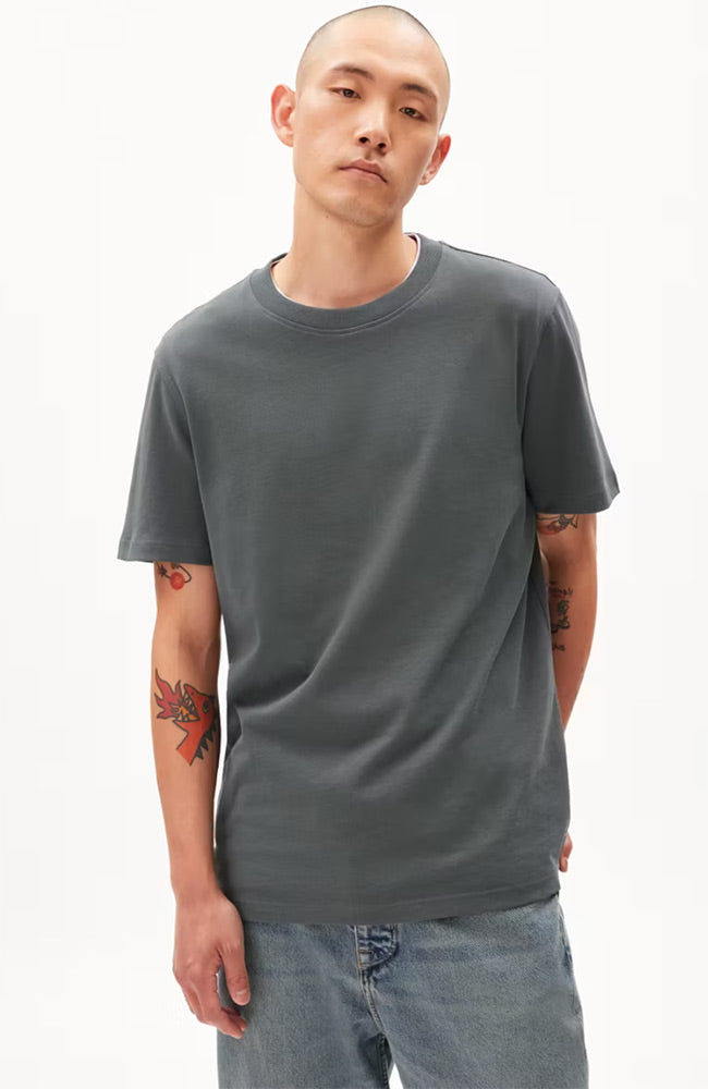 ARMEDANGELS Maarkos space steel shirt organic cotton men | Sophie Stone