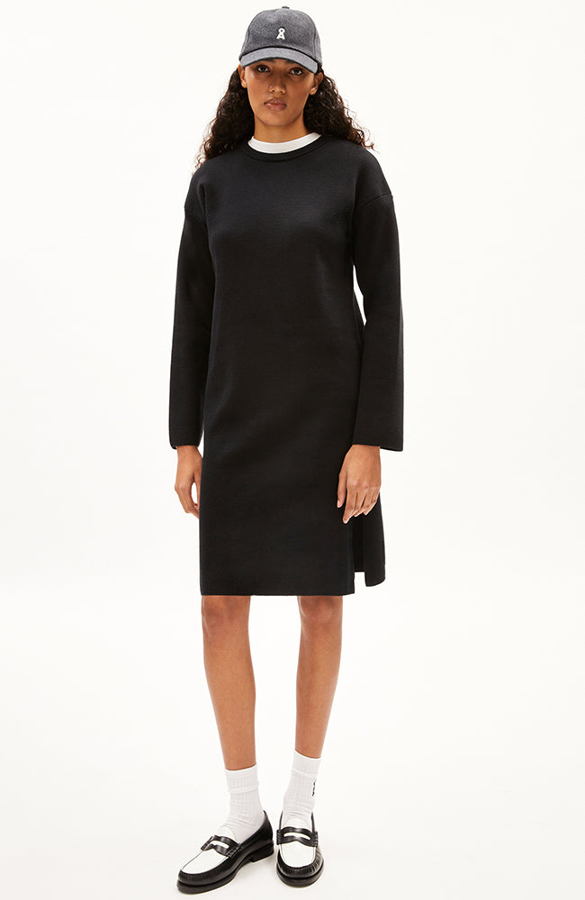 xARMEDANGELS Rosanniaas dress black in organic cotton for women | Sophie Stone