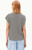 ARMEDANGELS gestreept t-shirt zwart wit biologisch katoen dames | Sophie Stone
