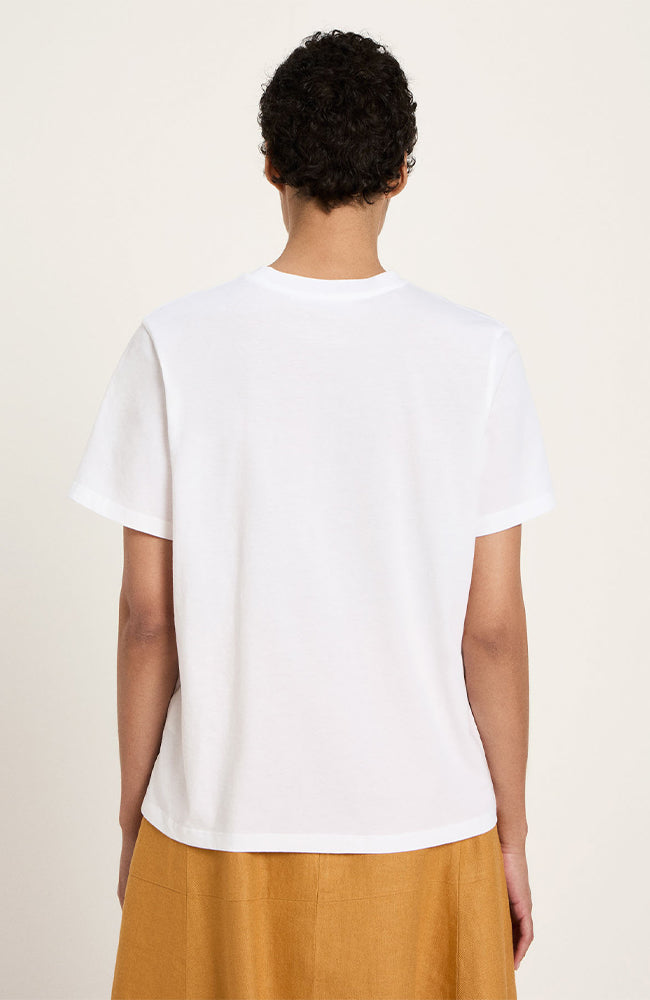 Lanius Statement t-shirt fresh vegetables wit van biologisch katoen vrouwen | Sophie Stone