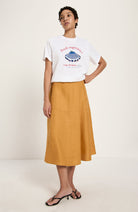 Lanius Statement t-shirt fresh vegetables wit van biologisch katoen vrouw | Sophie Stone