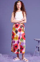 Dedicated Stilleryd wrap rok abstract flowers Tencel vrouwen | Sophie Stone 