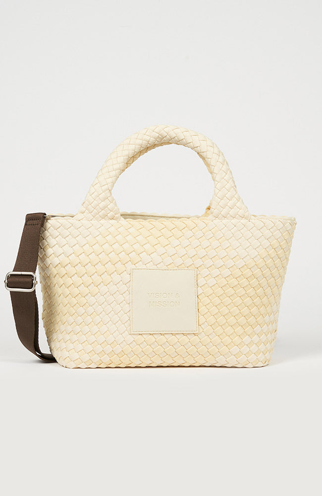 VERB TO DO Amelia Mission & Vision Bag, Yellow and Beige | Sophie Stone