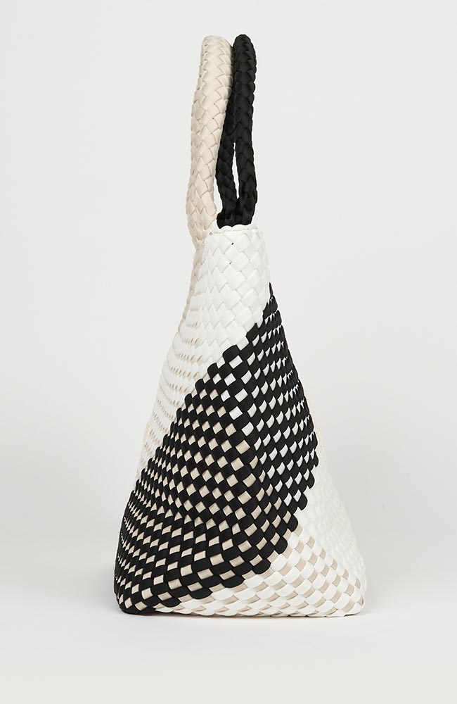 VERB TO DO Horizon Scarf, White and Black, Recycled Material | Sophie Stone