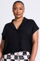 JAN N JUNE Tierra blouse black from Ecovero and modal ladies | Sophie Stone