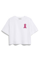 ARMEDANGELS Alberta T-shirt, white and pink, organic cotton | Sophie Stone
