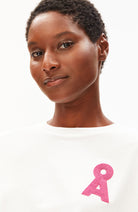 ARMEDANGELS Alberta Shirt, White and Pink, Organic Cotton, Women's | Sophie Stone