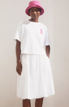 ARMEDANGELS Alberta Shirt, White and Pink, Organic Cotton | Sophie Stone
