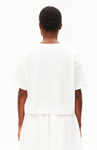  ARMEDANGELS Alberta Shirt, White and Pink, Organic Cotton | Sophie Stone