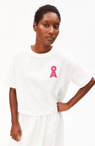 ARMEDANGELS Alberta Shirt, White and Pink, Organic Cotton | Sophie Stone