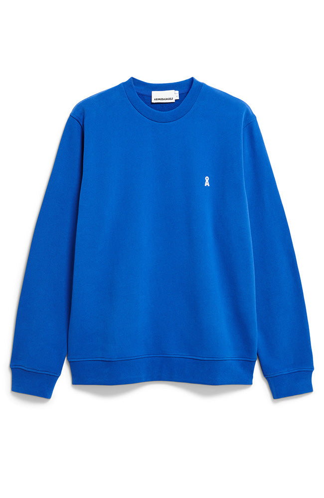 ARMEDANGELS Baaro dynamo blue sweater made of organic cotton men | Sophie Stone