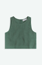 Kings of Indigo Belle Top in Forest Green, 100% Linen, for Women | Sophie Stone