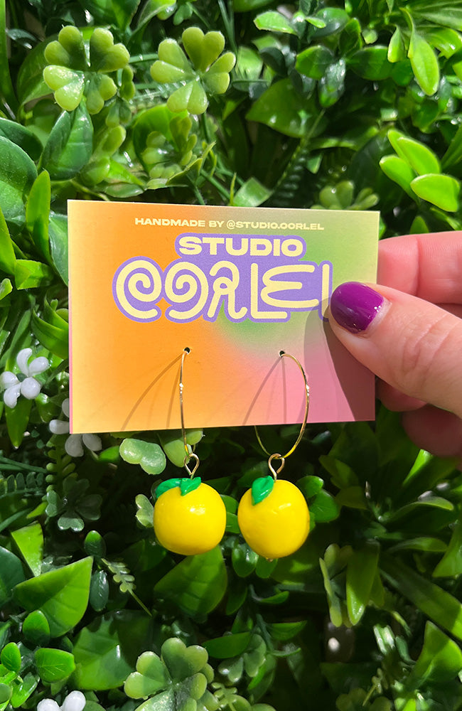 Studio Oorlel citroenen oorbellen handgemaakt | Sophie Stone