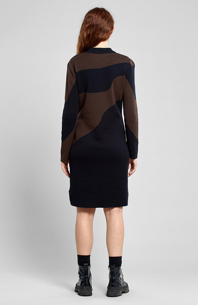 Dedicated Dress Lo Flowy Blocks brown | Sophie Stone 