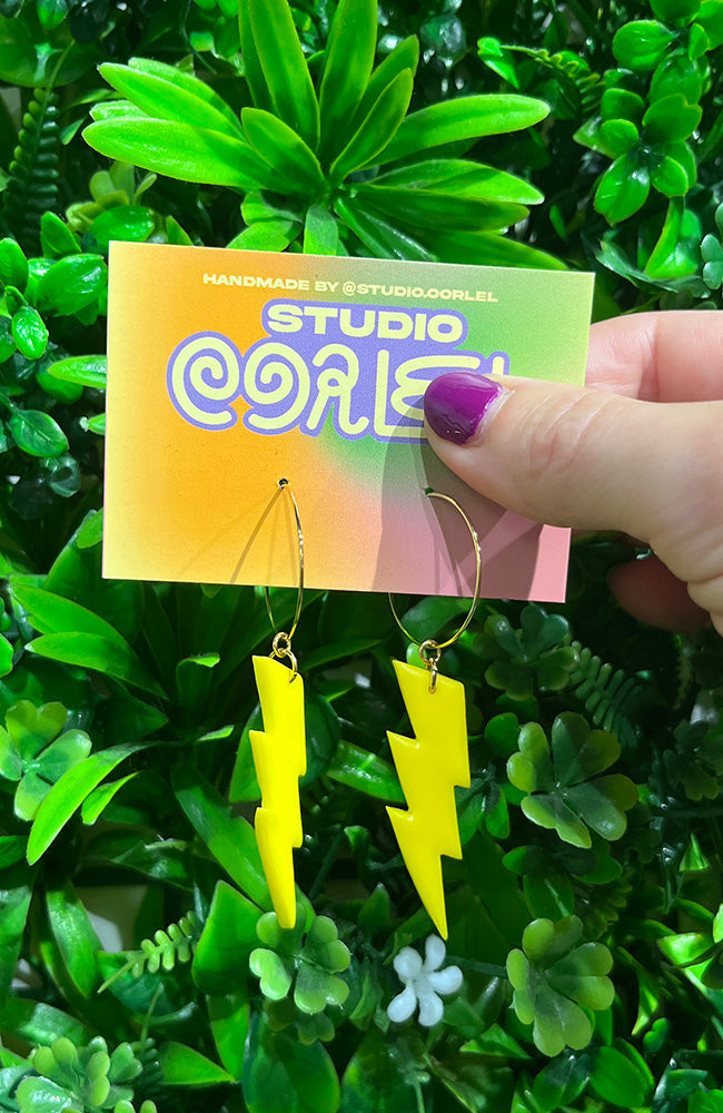 Studio Oorlel Tina Thunder geel handgemaakte oorbellen | Sophie …