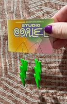 Studio Oorlel Thunder groen vegan handgemaakte oorbellen | Sophie Stone