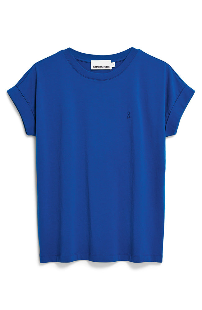 ARMEDANGELS Idaara lapis blue from sustainable organic cotton ladies | Sophie Stone